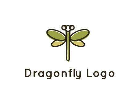 abstract dragonfly logo