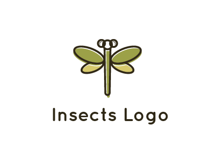 abstract dragonfly logo