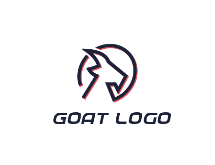 goat face outline logo