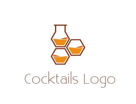 honeycomb and flask icon