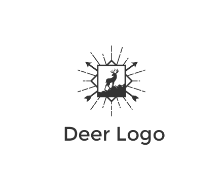 deer and arrow emblem logo