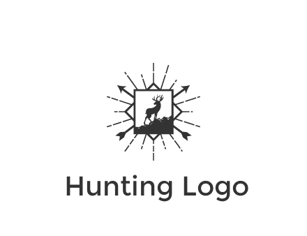 deer and arrow emblem logo