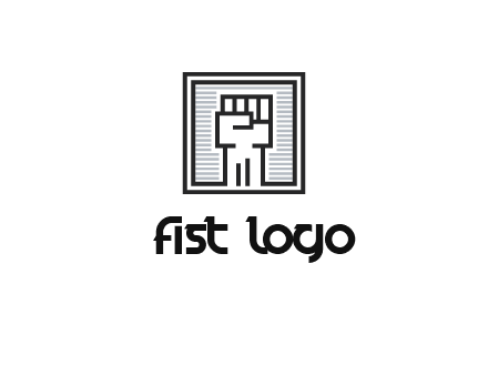 fist in box icon