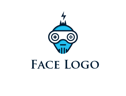 gaming robot face logo