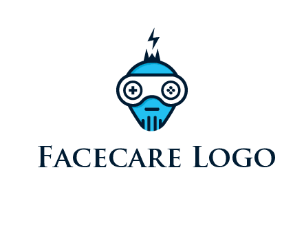 gaming robot face logo