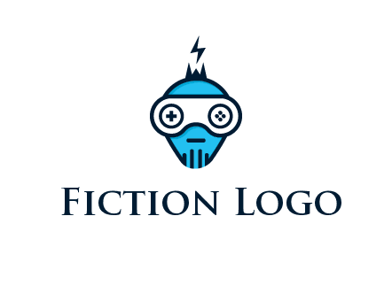 gaming robot face logo