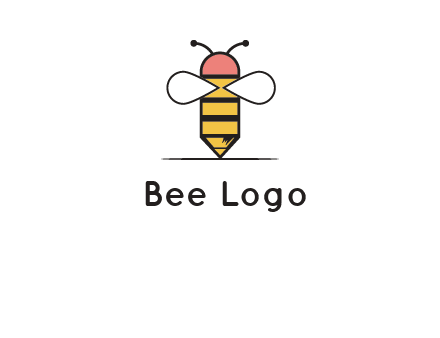 honey bee pencil logo