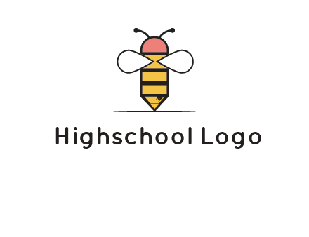 honey bee pencil logo