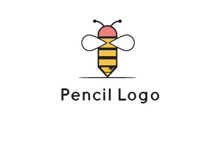 honey bee pencil logo