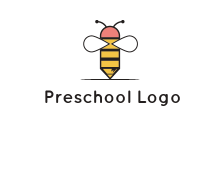 honey bee pencil logo