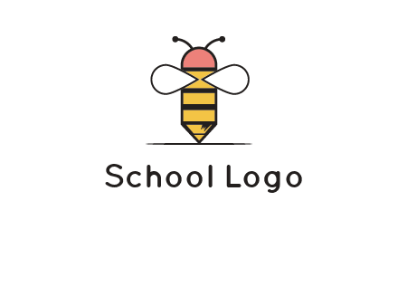 honey bee pencil logo