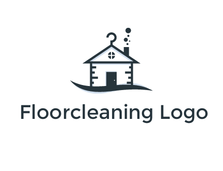 abstract dry cleaning house logo