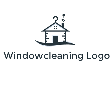 abstract dry cleaning house logo