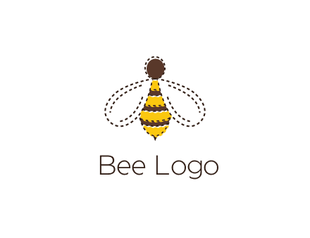 bee in stitch line logo