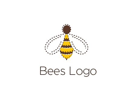 bee in stitch line logo