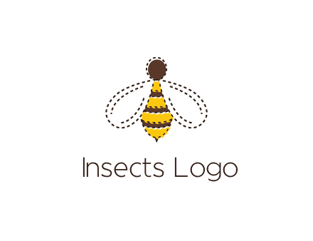 bee in stitch line logo