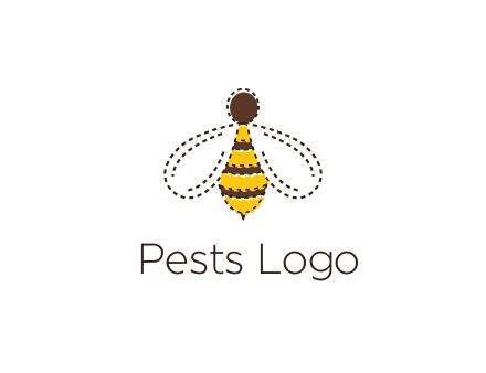 bee in stitch line logo