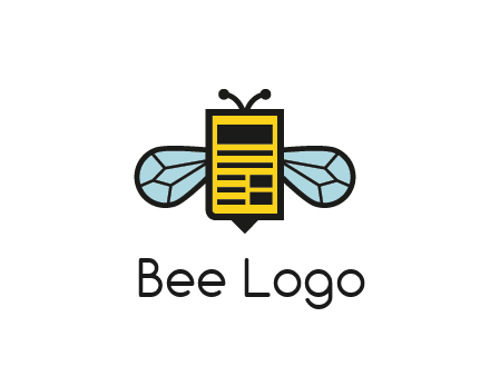 bee and page logo