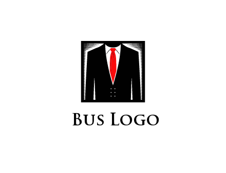 suit with red tie illustration