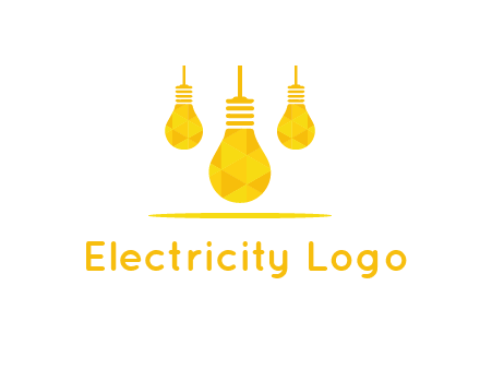 polygon hanging bulb logo