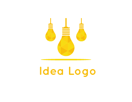 polygon hanging bulb logo