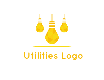 polygon hanging bulb logo