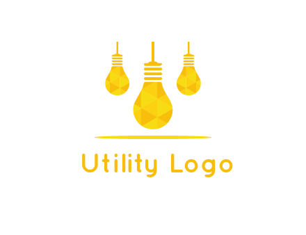 polygon hanging bulb logo