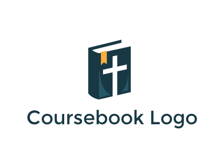 cross and bible with bookmark logo