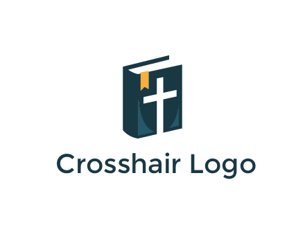 cross and bible with bookmark logo