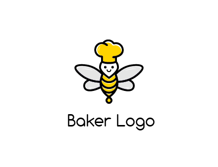 bee with chef hat logo