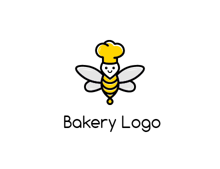 bee with chef hat logo