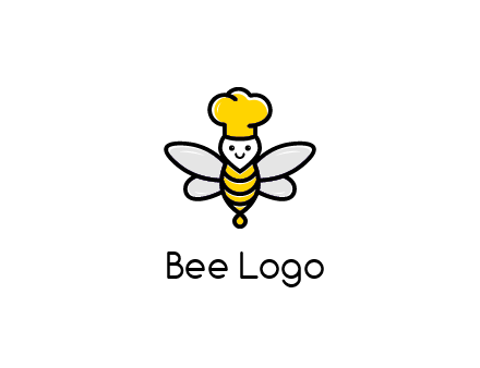 bee with chef hat logo