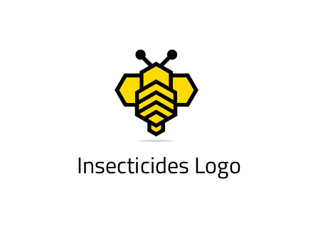 honeycomb in a bee shape logo