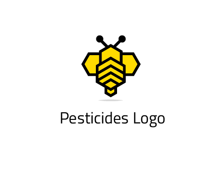 honeycomb in a bee shape logo