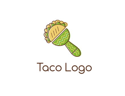 taco and maracas symbol