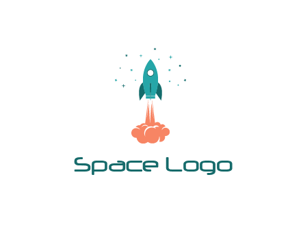 spacecraft taking off logo