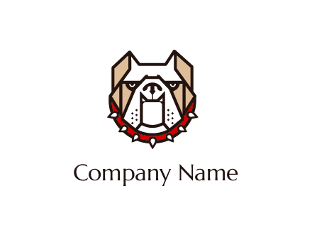 geometrical bulldog logo