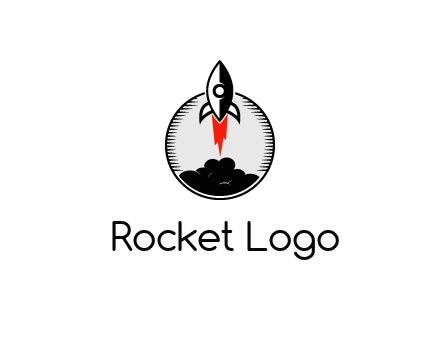 rocket launching logo