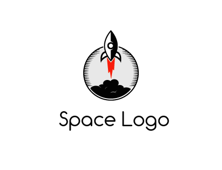 rocket launching logo