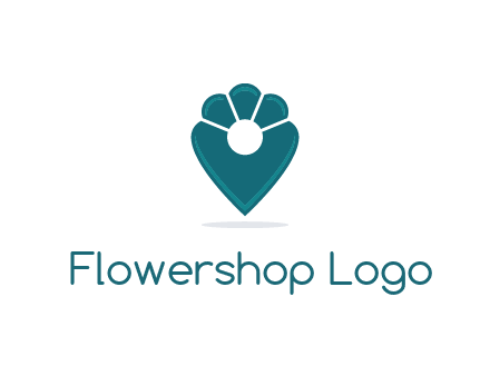 geotag with a flower top logo