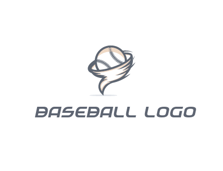 baseball in a tornado logo