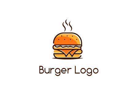 steaming burger logo