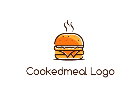 steaming burger logo