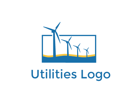 renewable energy logo showcasing windmills