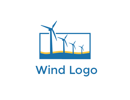 renewable energy logo showcasing windmills