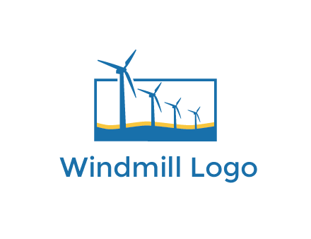 renewable energy logo showcasing windmills