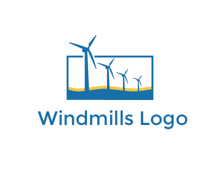 renewable energy logo showcasing windmills