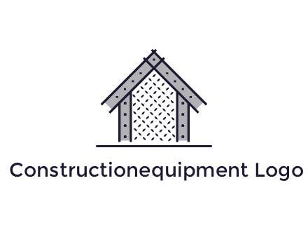 construction logo with simple clothing patterns on a house