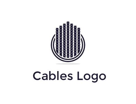 stalks or cables logo with vertical lines