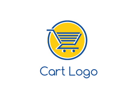 round retail logo showing a shopping cart